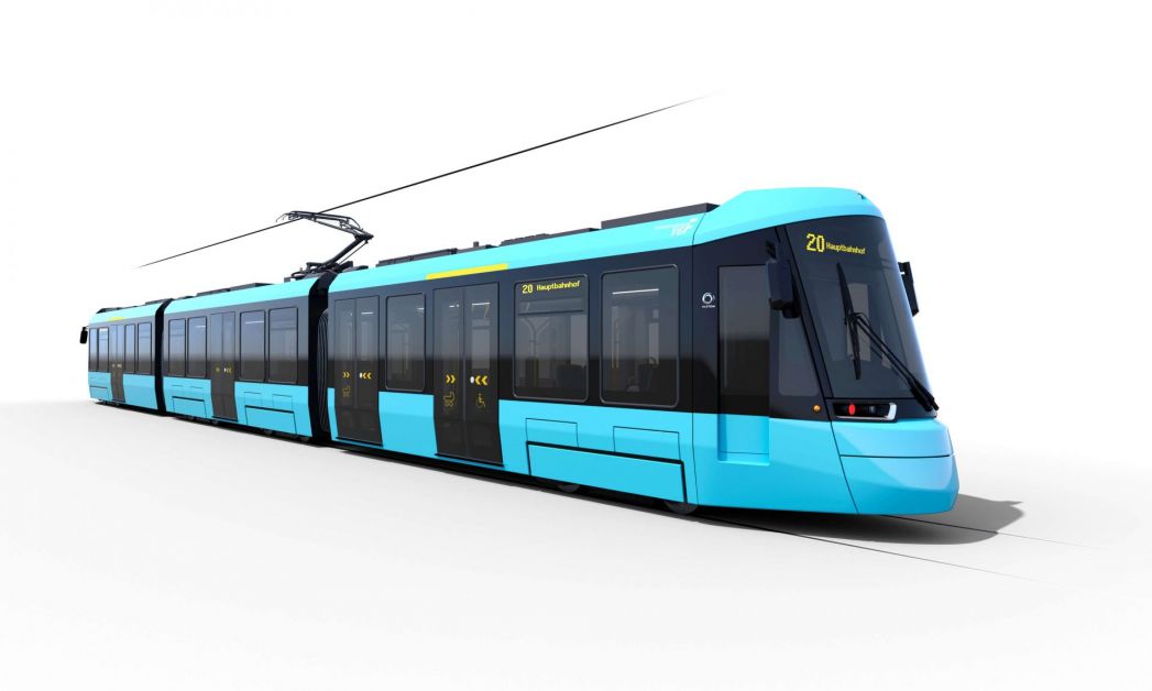 VGF-U-Bahn als Grafikbild mit 20 Hauptbahnhof vorne in der Anzeige