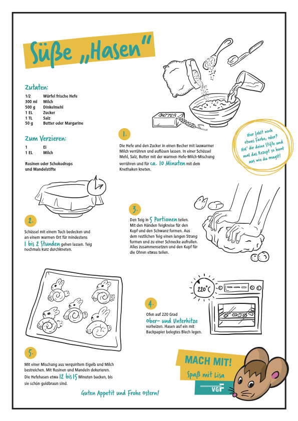 VGF-Rezept für süsse Hefehasen