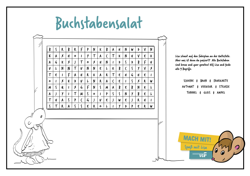 VGF-Rätsel Buchstabensalat