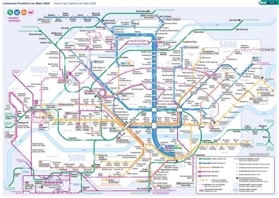 Liniennetzplan Frankfurt 2026