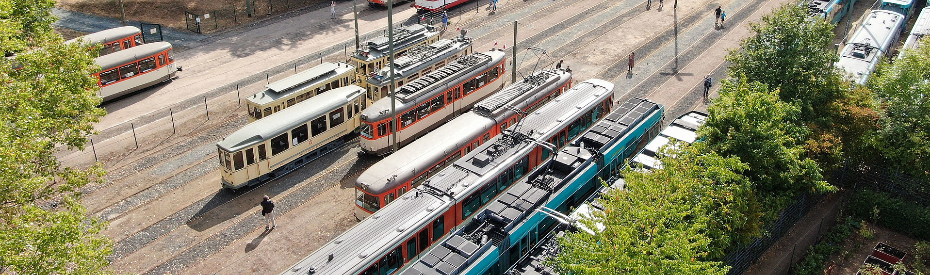VGF-Fahrzeuge auf dem VGF-Gelände