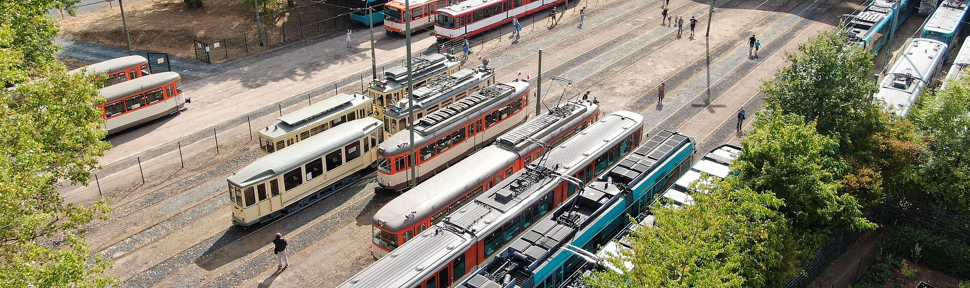 VGF-Fahrzeuge auf dem VGF-Gelände