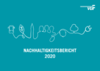 Grün-weiße Grafik. Im Bild zu lesen: Nachhaltigkeitsbericht 2020