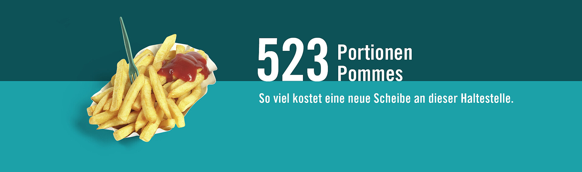 Headerbild mit Motiv Pommes zu Vandalismuskampagne