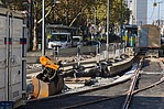 Baustelle an den Schienen in Frankfurt am Main