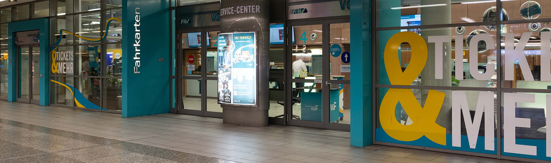 VGF-Service-Center Hauptwache Das Bild zeigt das VGF-Service-Center in der Hauptwache.