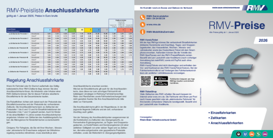 Abbildung der RMV-Preisliste 2026