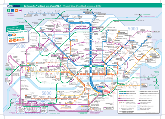 RMV Liniennetzplan Frankfurt 2024
