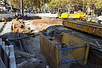 Baustelle mit Baustellenequipment