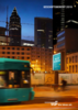 Ein Teil der VGF-Bahn bei Nacht in Frankfurt am Main