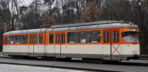 VGF-Straßenbahn Richtung Stadion